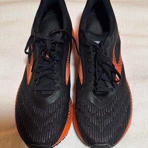 Brooks Black and Orange Athletic Shoes